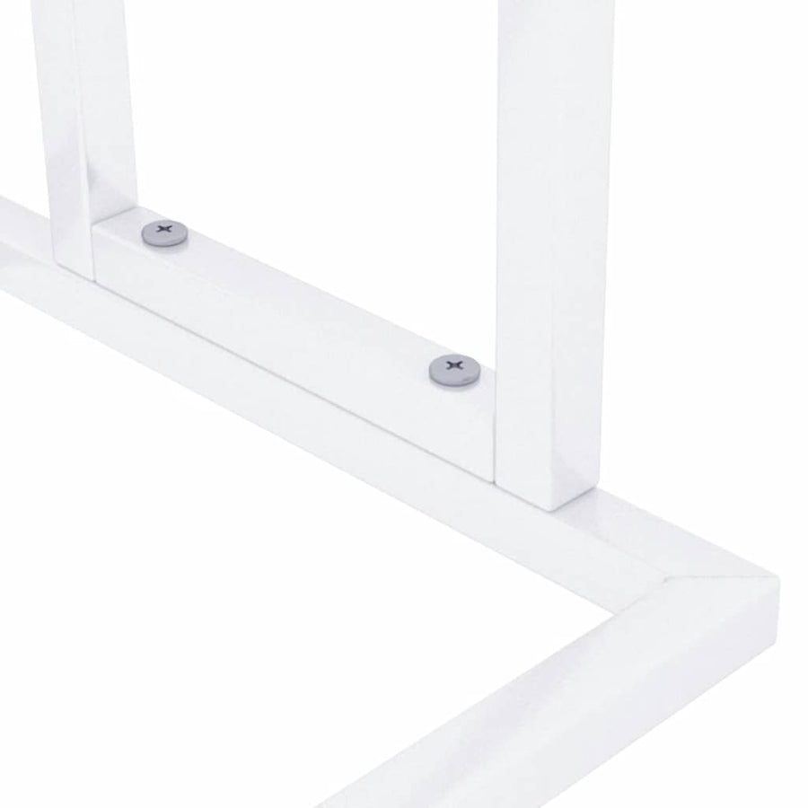 Freestanding Towel Rack White 48x24x78.5 cm Iron