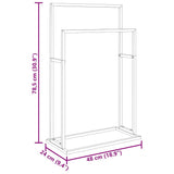 Freestanding Towel Rack White 48x24x78.5 cm Iron