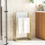Freestanding Towel Rack Gold 48x24x78.5 cm Iron