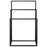 Freestanding Towel Rack Black 48x24x79 cm Iron