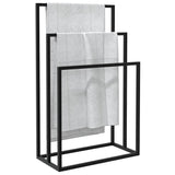 Freestanding Towel Rack Black 48x24x79 cm Iron