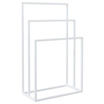 Freestanding Towel Rack White 48x24x79 cm Iron