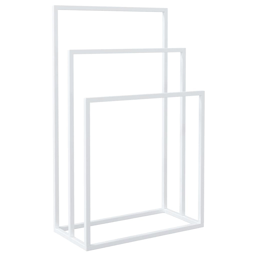 Freestanding Towel Rack White 48x24x79 cm Iron