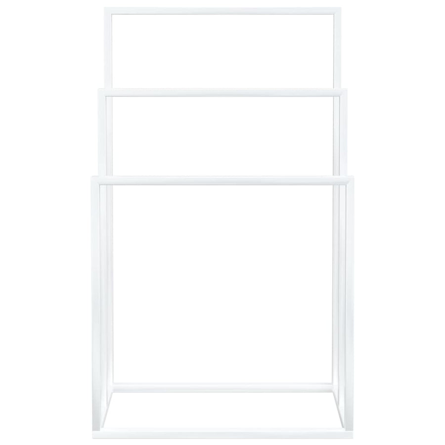 Freestanding Towel Rack White 48x24x79 cm Iron