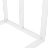 Freestanding Towel Rack White 48x24x79 cm Iron - Rear View