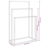 Freestanding Towel Rack White 48x24x79 cm Iron
