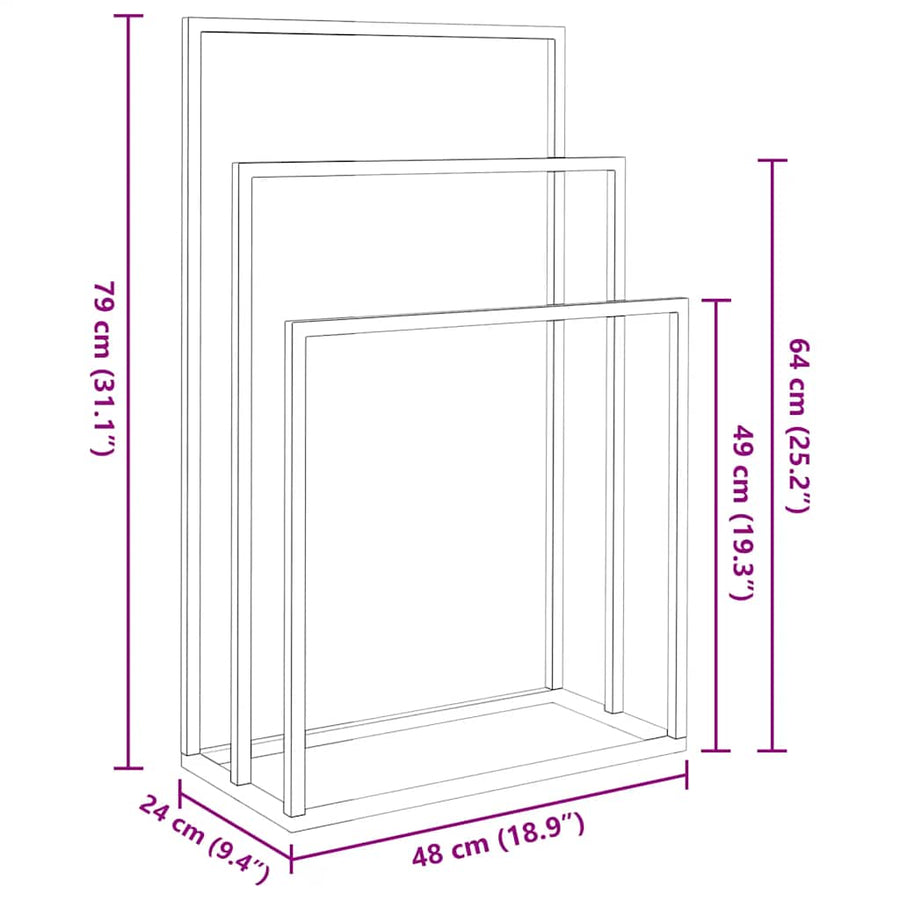 Freestanding Towel Rack White 48x24x79 cm Iron