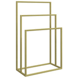 Freestanding Towel Rack Gold 48x24x79 cm Iron - Front View