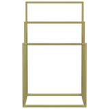 Freestanding Towel Rack Gold 48x24x79 cm Iron - Side View
