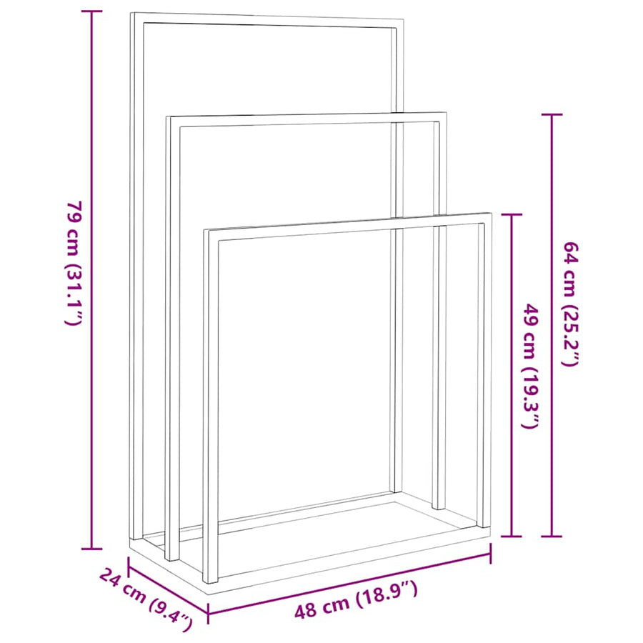 Freestanding Towel Rack Gold 48x24x79 cm Iron