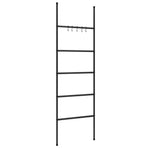 Towel Rack Ladder with 5 Tiers Black 58x175 cm Iron
