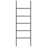 Towel Rack Ladder with 5 Tiers Black 58x175 cm Iron