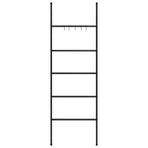 Towel Rack Ladder with 5 Tiers Black 58x175 cm Iron