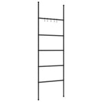 Towel Rack Ladder with 5 Tiers Black 58x175 cm Iron