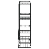 Flower Stand with Wheels 94.5x24.5x91.5 cm Black Iron