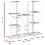 Flower Stand with Wheels 94.5x24.5x91.5 cm Black Iron