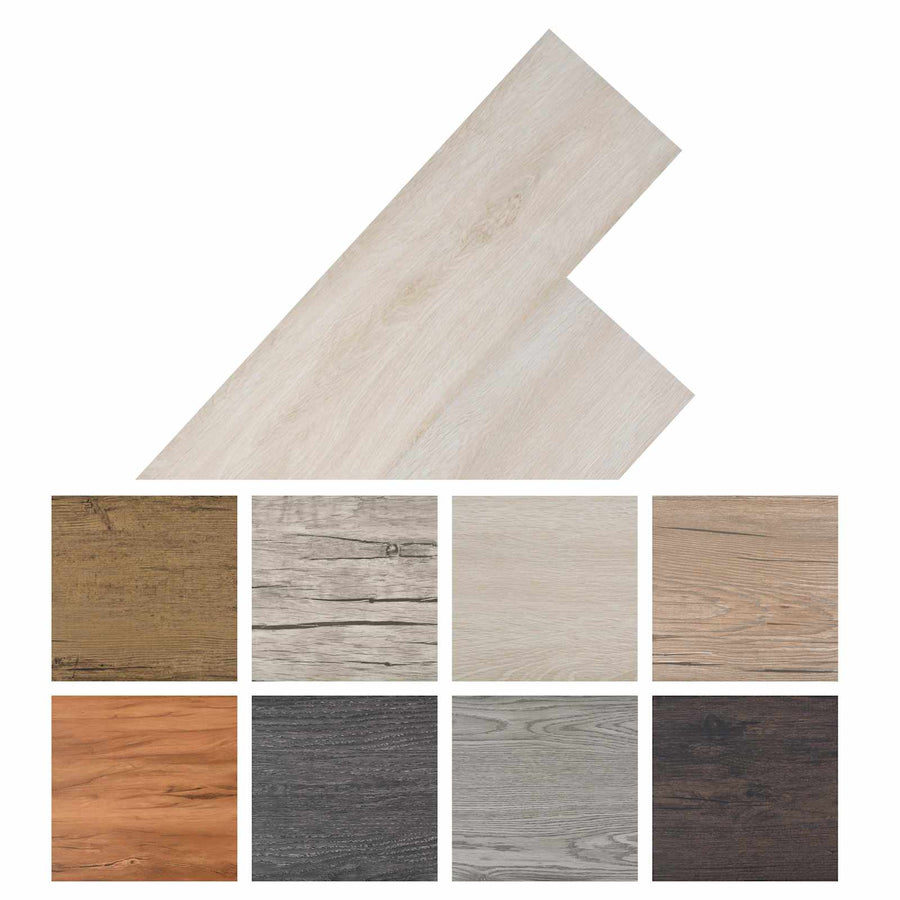 Flooring Planks Oak Classic White 2.51 m² 18 pcs PVC
