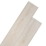 Flooring Planks 18 pcs Oak Classic White 2.51 m² PVC - Front View
