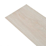 Flooring Planks 18 pcs Oak Classic White 2.51 m² PVC - Side View