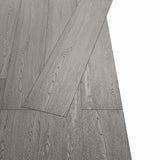 Flooring Planks 18 pcs Dark Grey 2.51 m² PVC - Top-Down View