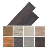 Flooring Planks 18 pcs Dark Brown 2.51 m² PVC - Close-Up Angle