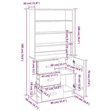 Highboard "HAMAR" Solid Wood Pine White