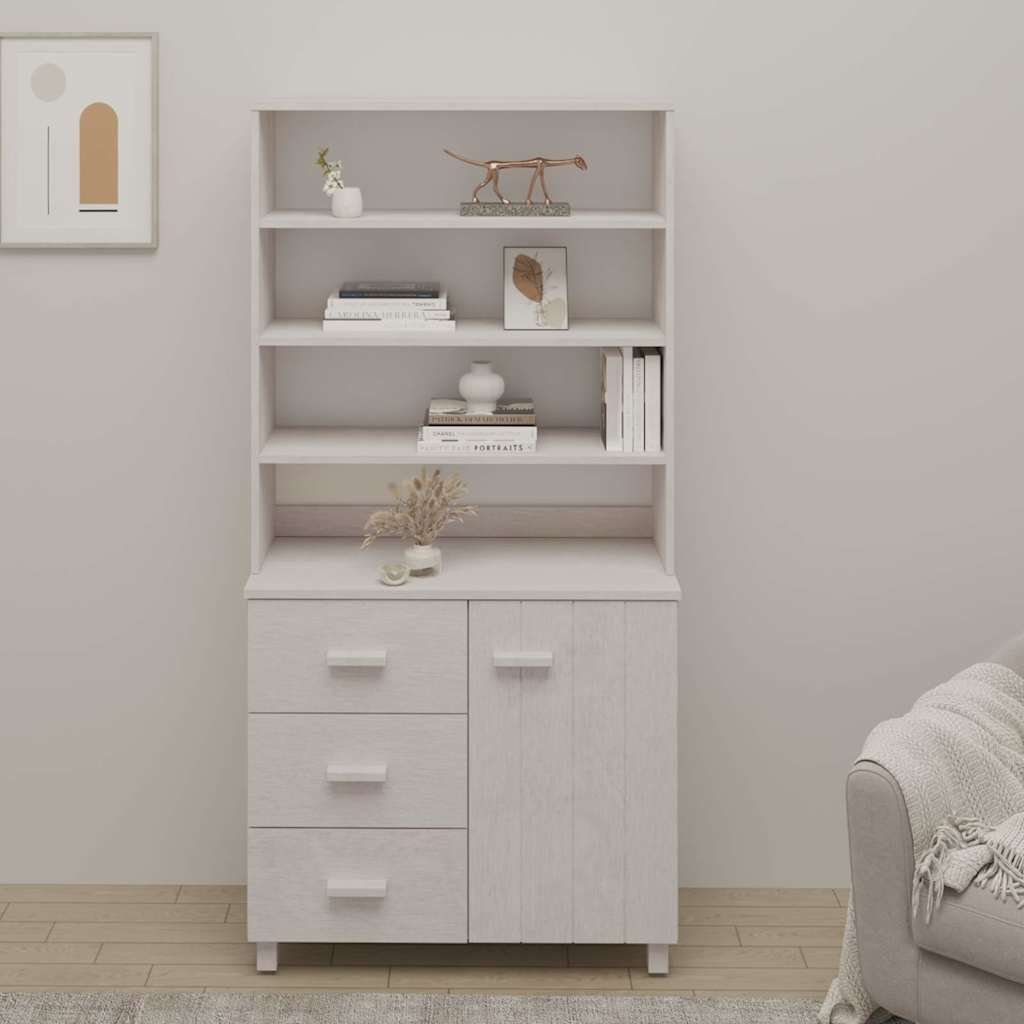 Highboard "HAMAR" Solid Wood Pine White