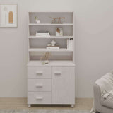 Highboard "HAMAR" Solid Wood Pine White