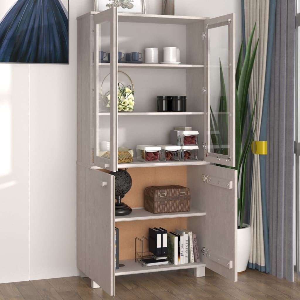 Highboard "HAMAR" Solid Wood Pine White