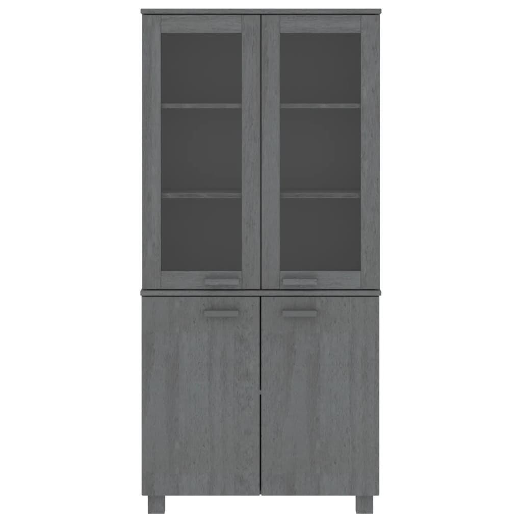 Highboard "HAMAR" Solid Wood Pine Dark Grey