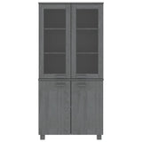 Highboard "HAMAR" Solid Wood Pine Dark Grey