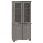 Highboard "HAMAR" Solid Wood Pine Light Grey