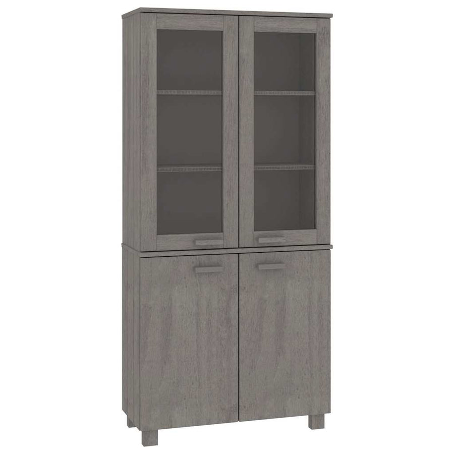 Highboard "HAMAR" Solid Wood Pine Light Grey