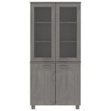 Highboard "HAMAR" Solid Wood Pine Light Grey