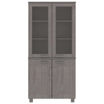 Highboard "HAMAR" Solid Wood Pine Light Grey