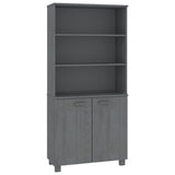 Highboard "HAMAR" Solid Wood Pine Dark Grey