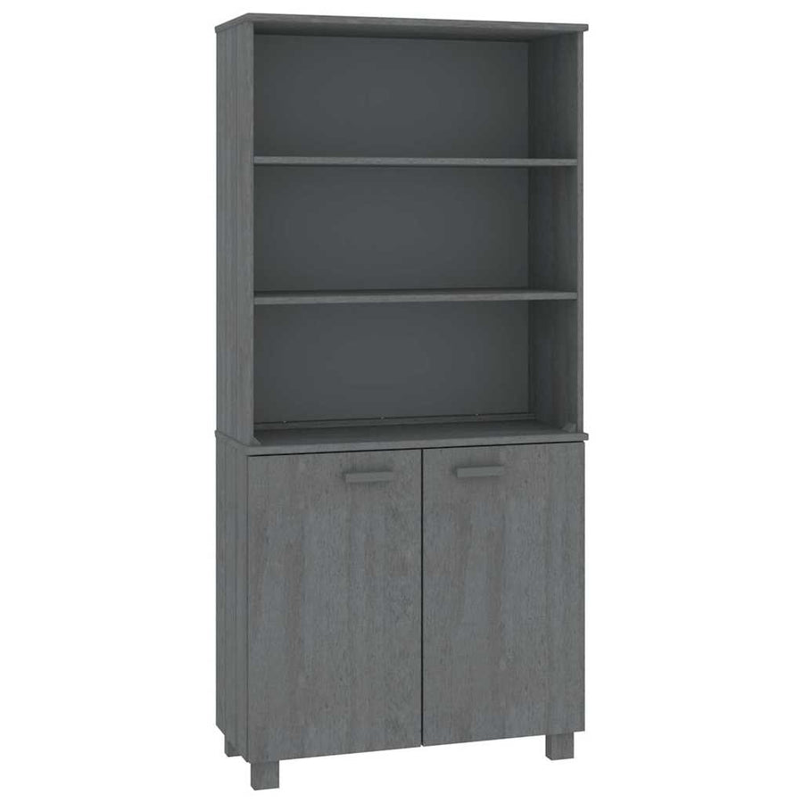 Highboard "HAMAR" Solid Wood Pine Dark Grey
