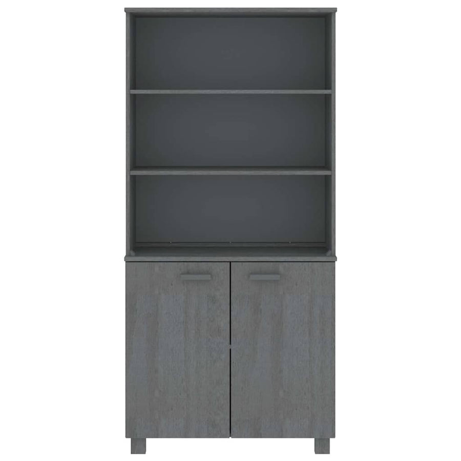 Highboard "HAMAR" Solid Wood Pine Dark Grey
