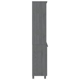 Highboard "HAMAR" Solid Wood Pine Dark Grey