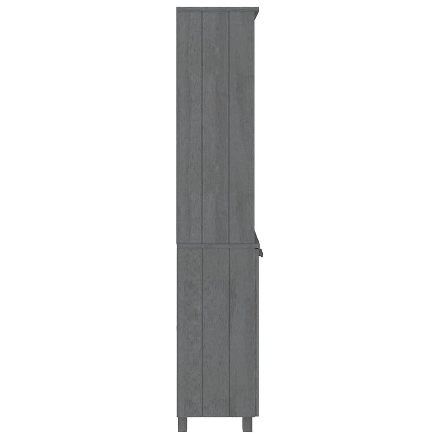 Highboard "HAMAR" Solid Wood Pine Dark Grey