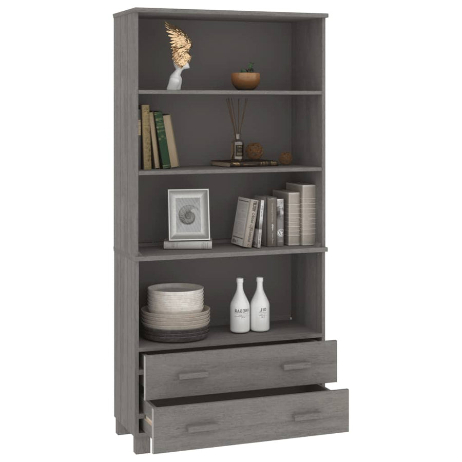 Highboard "HAMAR" Solid Wood Pine Light Grey