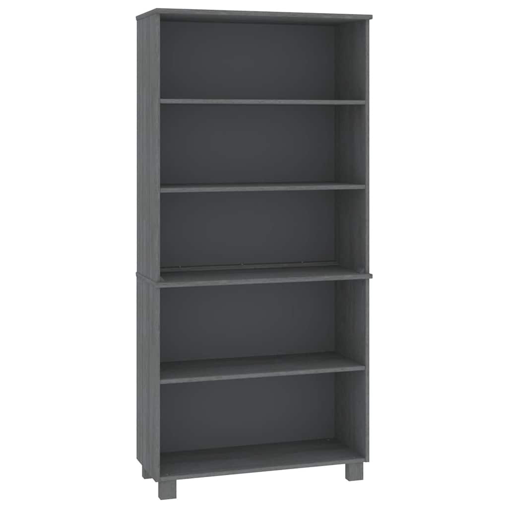 Highboard "HAMAR" Solid Wood Pine Dark Grey