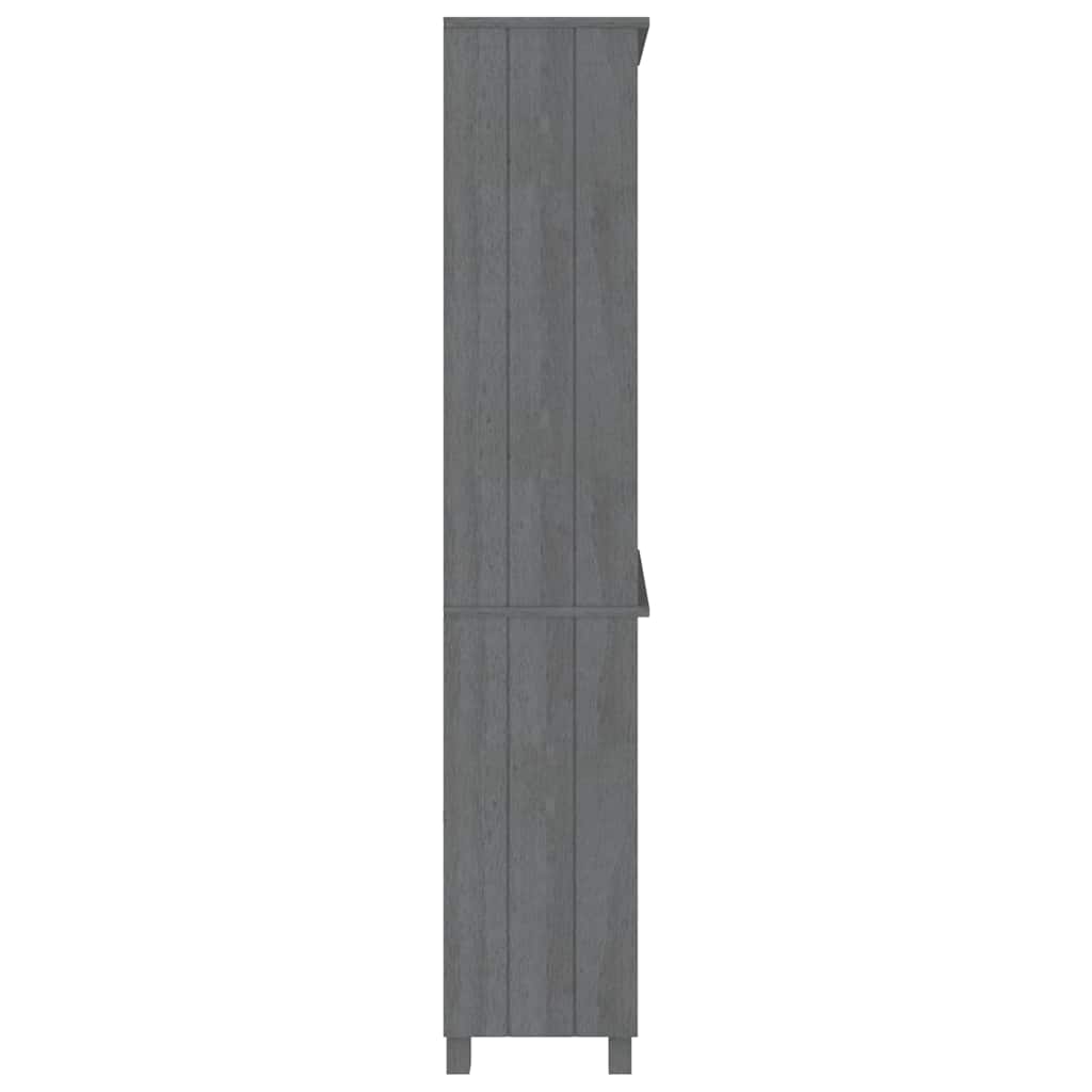 Highboard "HAMAR" Solid Wood Pine Dark Grey