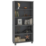 Highboard "HAMAR" Solid Wood Pine Dark Grey