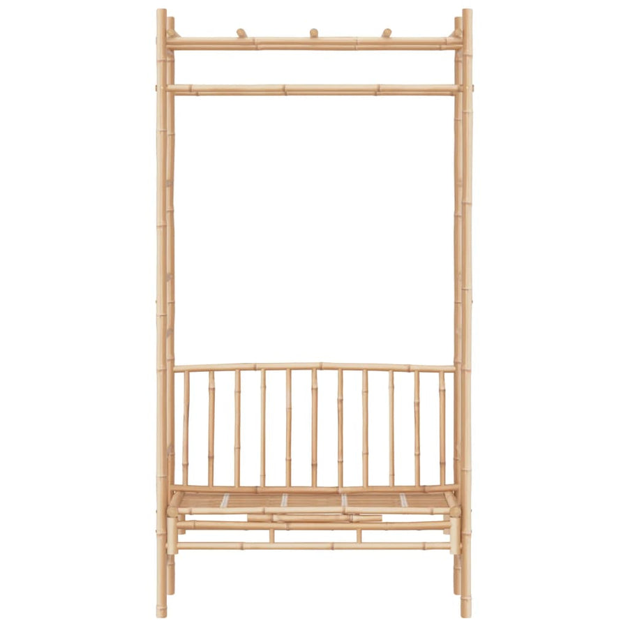 Garden Bench with Pergola 116 cm Bamboo