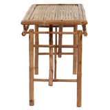 Folding Garden Table 115x50x75 cm Bamboo - Side View
