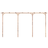 Pergola Bamboo 385x40x205 cm - Top-Down View