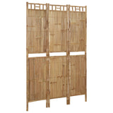 3-Panel Room Divider Bamboo 120x180 cm - Front View