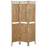 3-Panel Room Divider Bamboo 120x180 cm - Side View