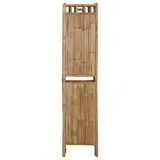 5-Panel Room Divider Bamboo 200x180 cm - 45-Degree Angle